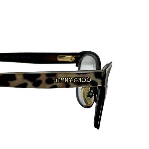 Jimmy Choo Leopard Animal Print Eye Glass Cat Eye Frames Italy 147 PWN  145 - Picture 5 of 8
